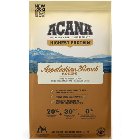 Acana Appalachian Ranch Grain-Free Dry Dog Food 25lb - Poudre Pet and Feed Supply